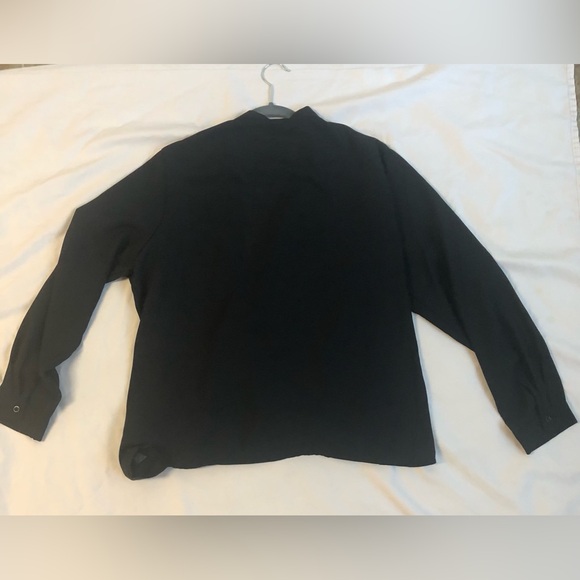 BOOHOO LONG SLEEVE DRAPED BLOUSE - Picture 3 of 4